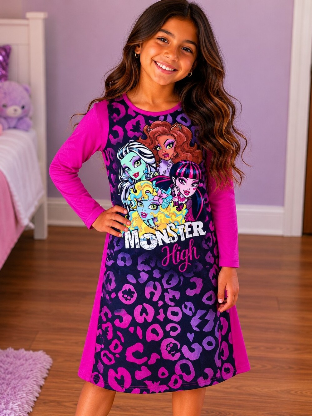14-16 Fleece Monster High Long Nightgown